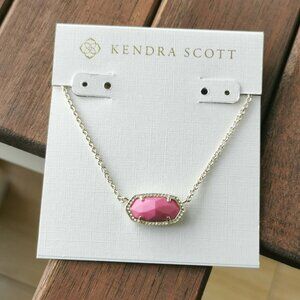Kendra Scott Elisa Necklace. Gold Magenta